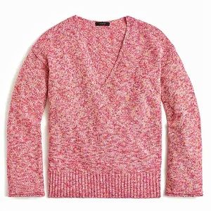 JCrew Flared-Sleeve Marled Swing Sweater - Small